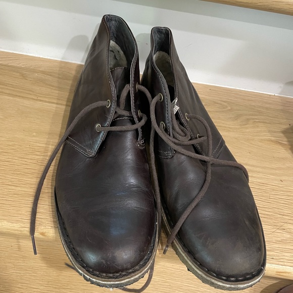 Ugg Leighton Leather Ankle Boots Size 9 brown - Picture 2 of 7